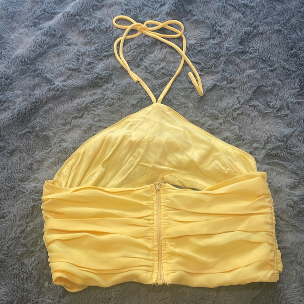 Superdown Yellow Halter Top - image 2